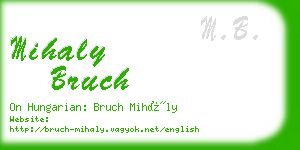 mihaly bruch business card